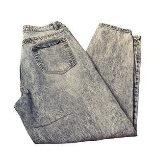 PrettyLittleThing High Waist Straight Leg Acid Wash Jeans US 8